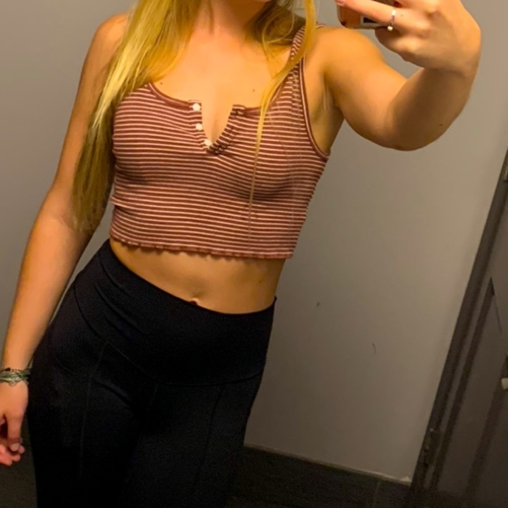 Aerie crop top. Small and striped